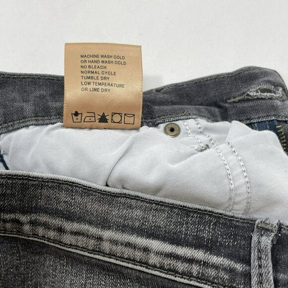 Driftwood Jackie Skinny Cropped Jeans Women Size 26 Embroidered Retro Boho Faded - Picture 9 of 12